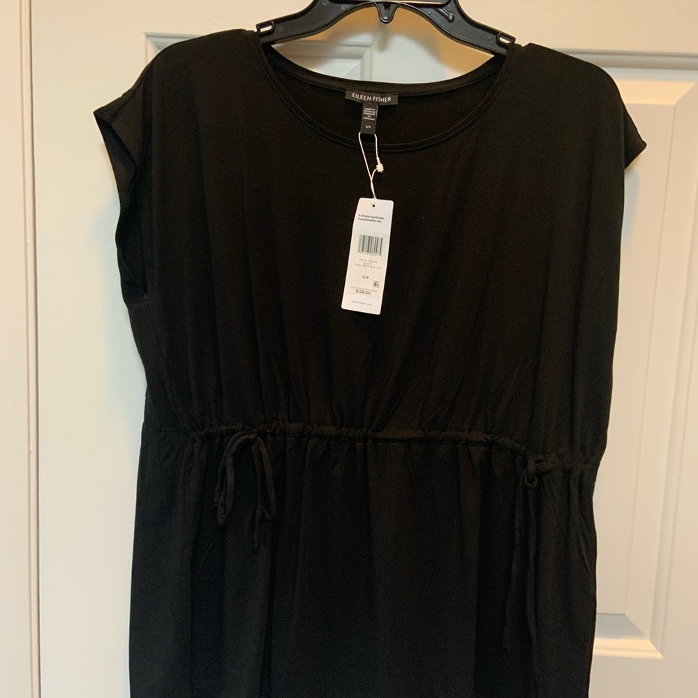 Eileen Fisher NWT Black Jersey top